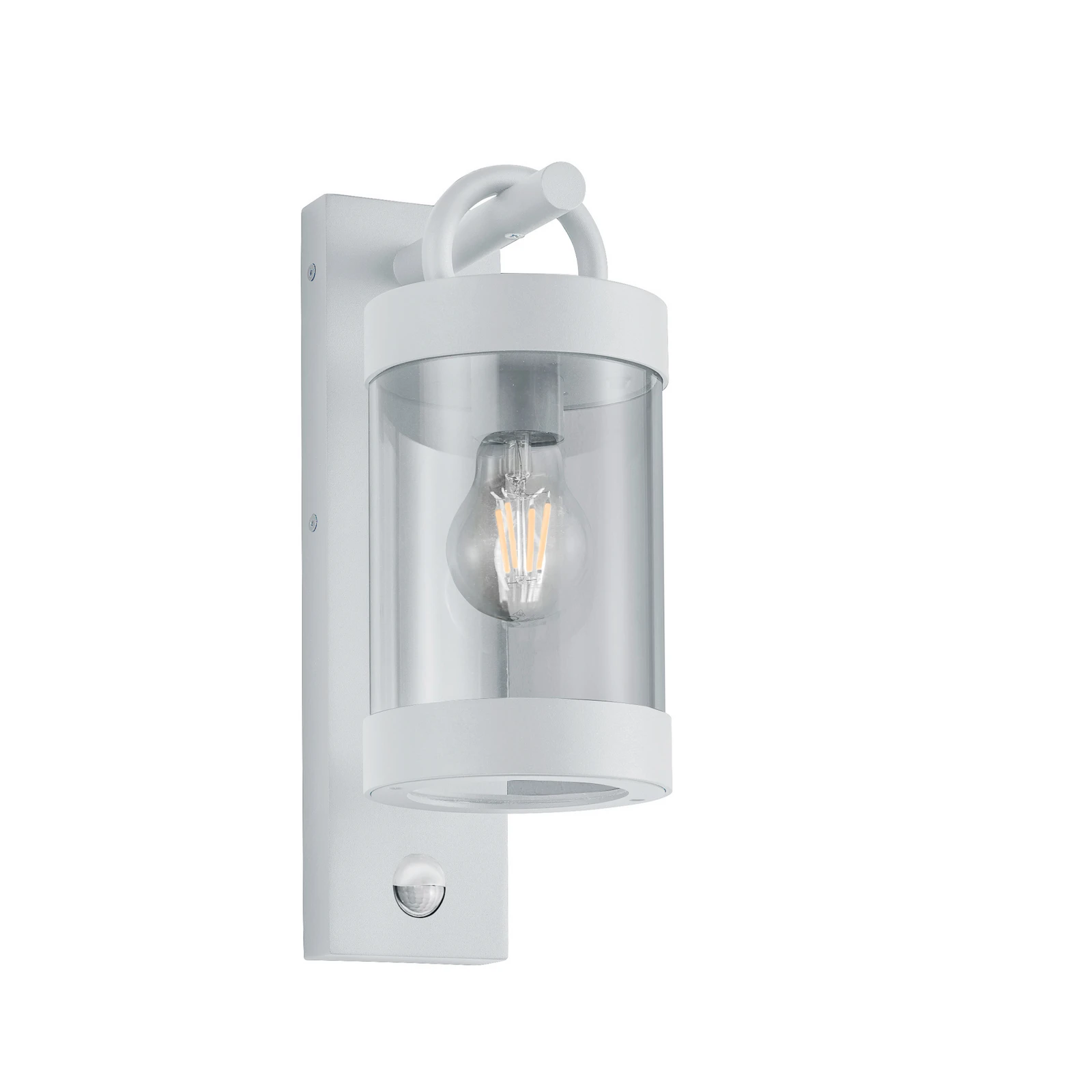 Candeeiro de parede exterior Sambesi, sensor de movimento, branco