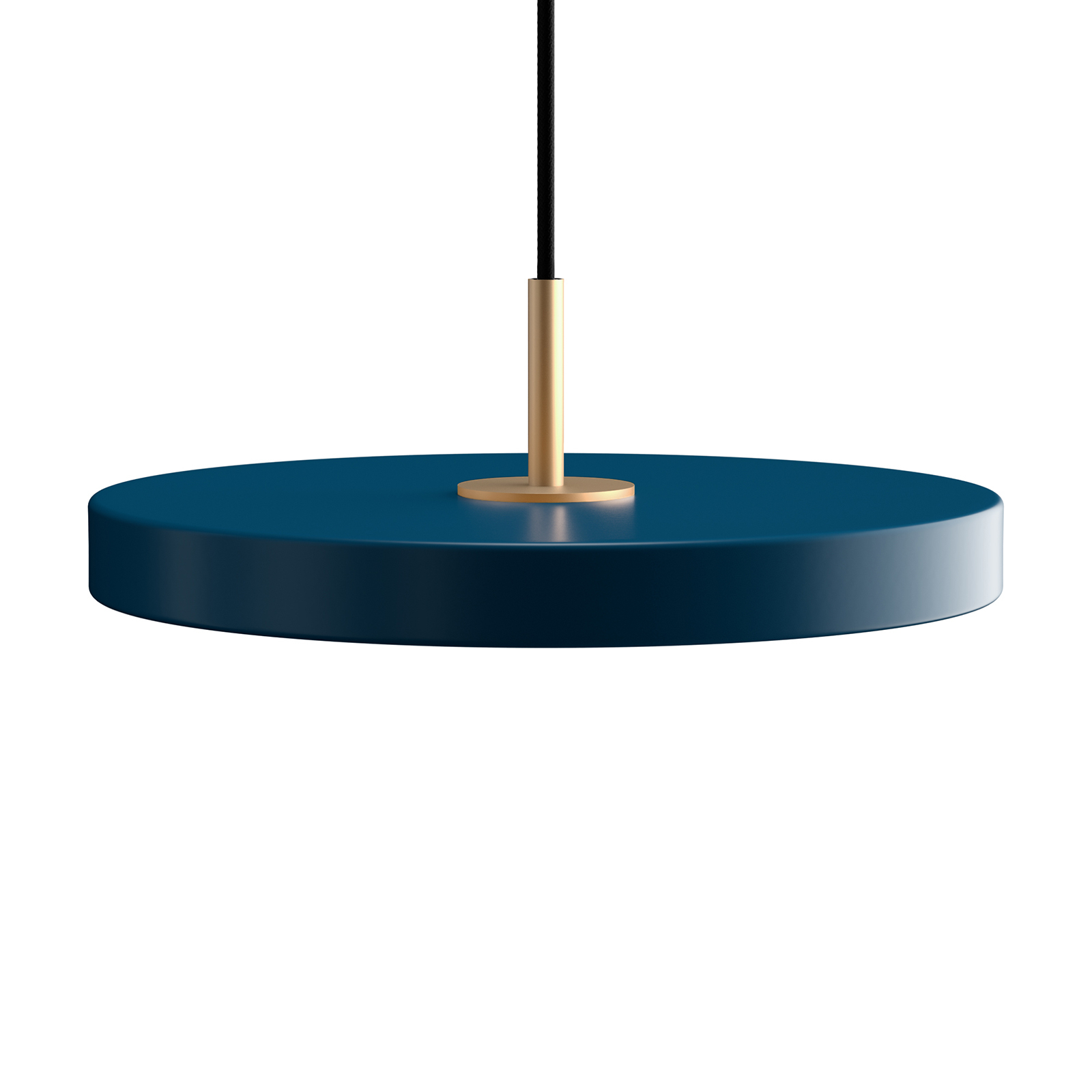 UMAGE Asteria mini hanging light brass petrol blue