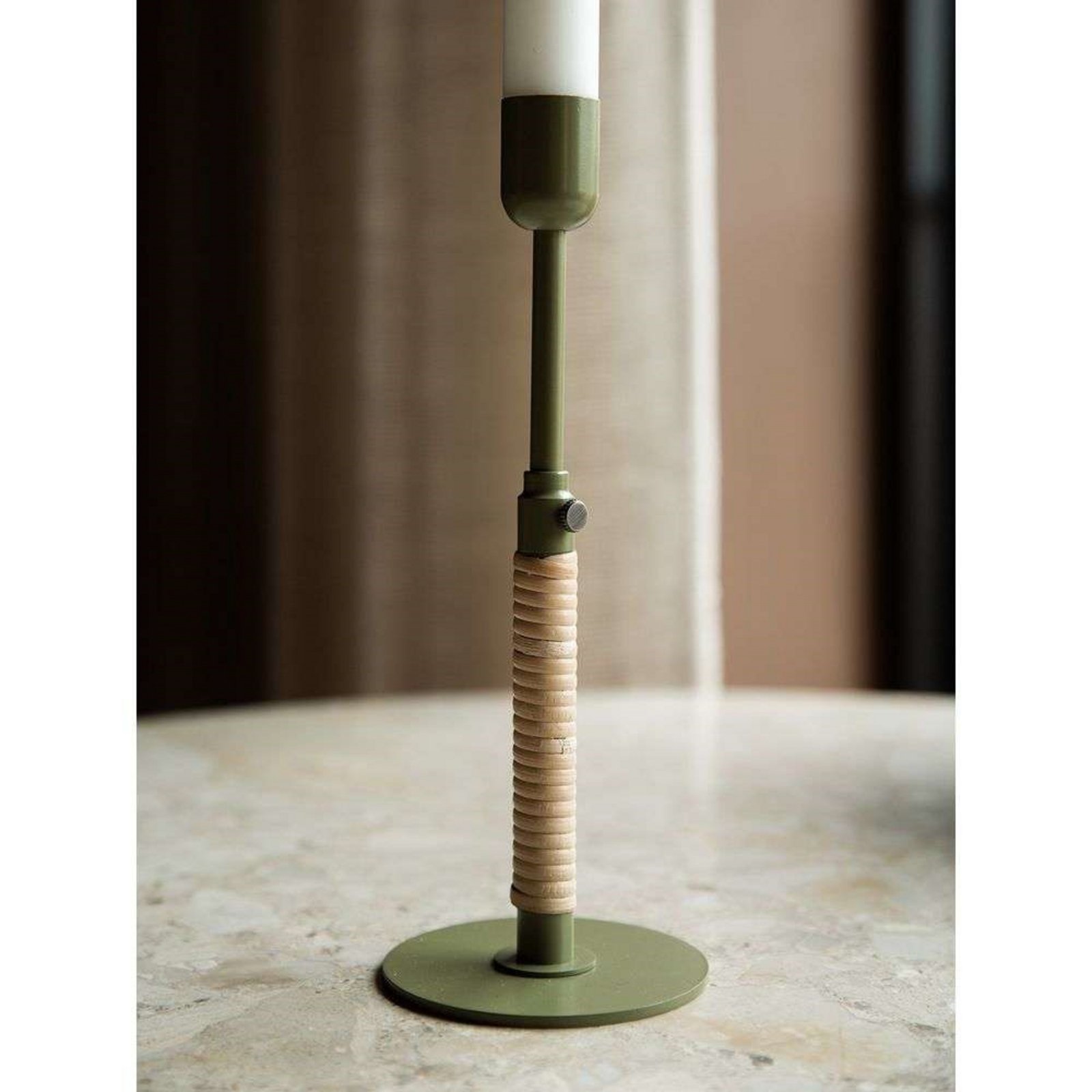 Duca Candle Holder Olive Green - Audo Copenhagen
