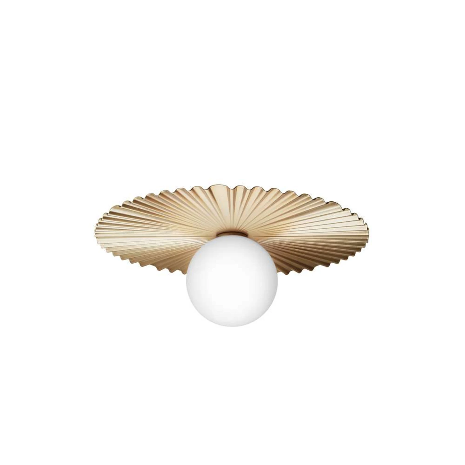 Applique murale Nuura Liila Muuse, Ø 42 cm, IP44, doré/opale