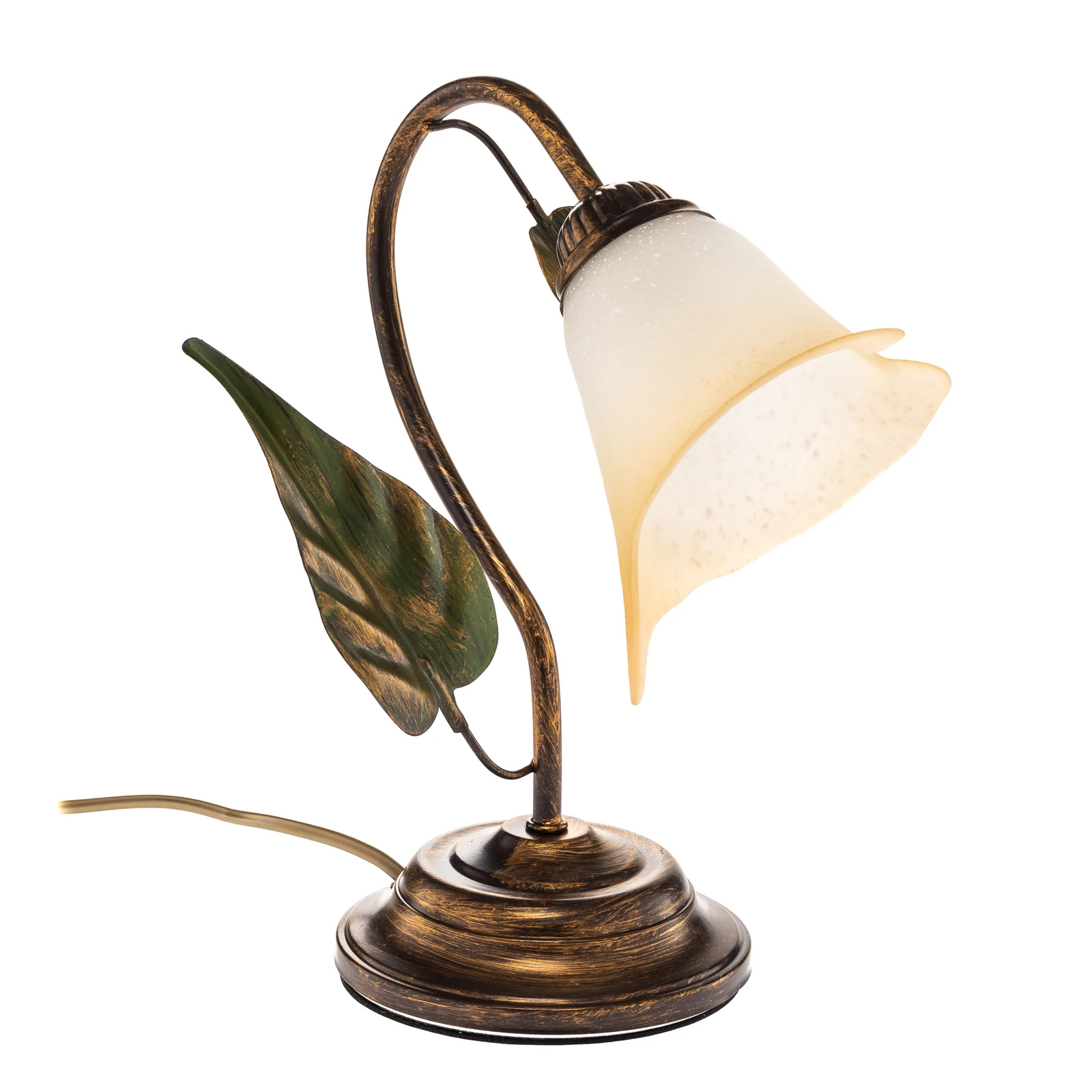 Stolní lampa Miranda jednoplamenná, bronzová