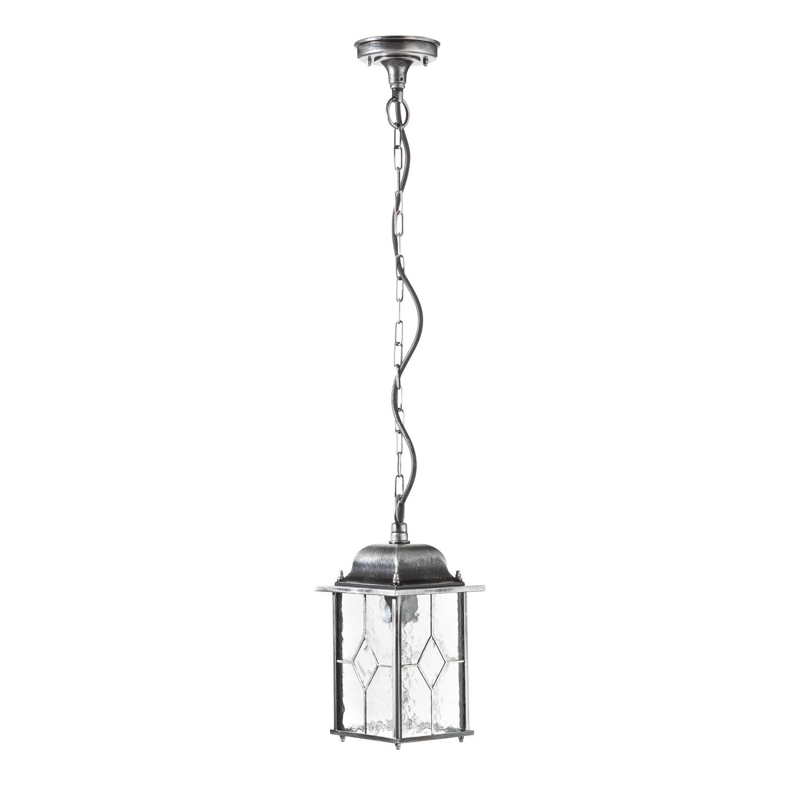 Lampa wisząca Wexford WX9, IP23, czarno-srebrny, metal, szkło