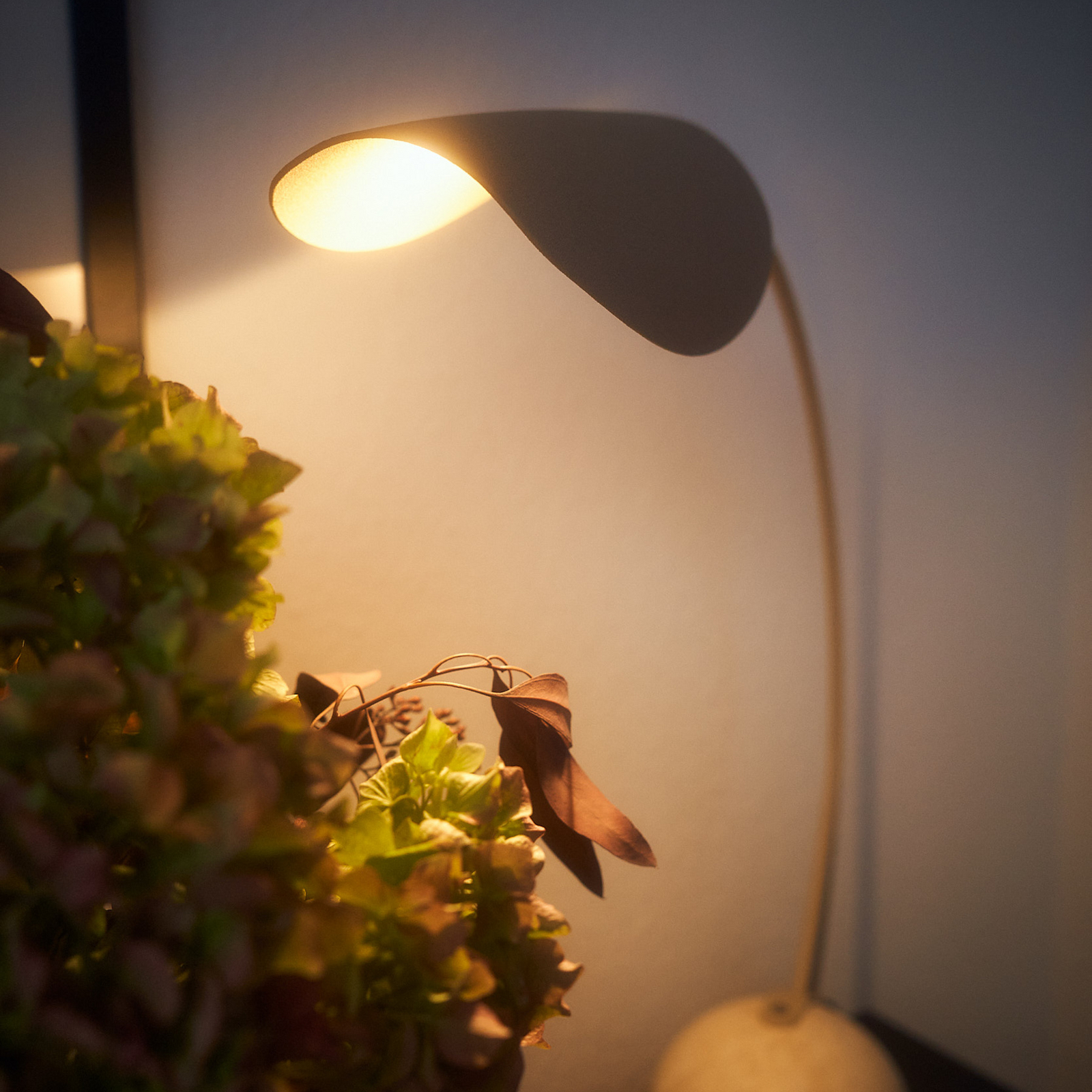 Lampe à poser Rivera 51 cm pierre G9 beige - Lucande