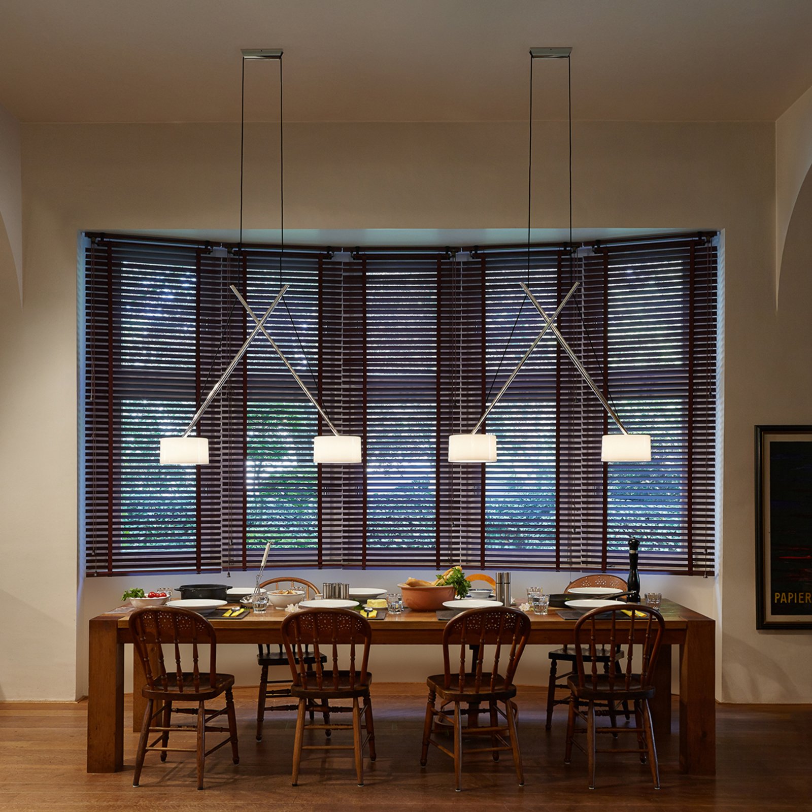 Twin LED Visilica Krom - Serien Lighting