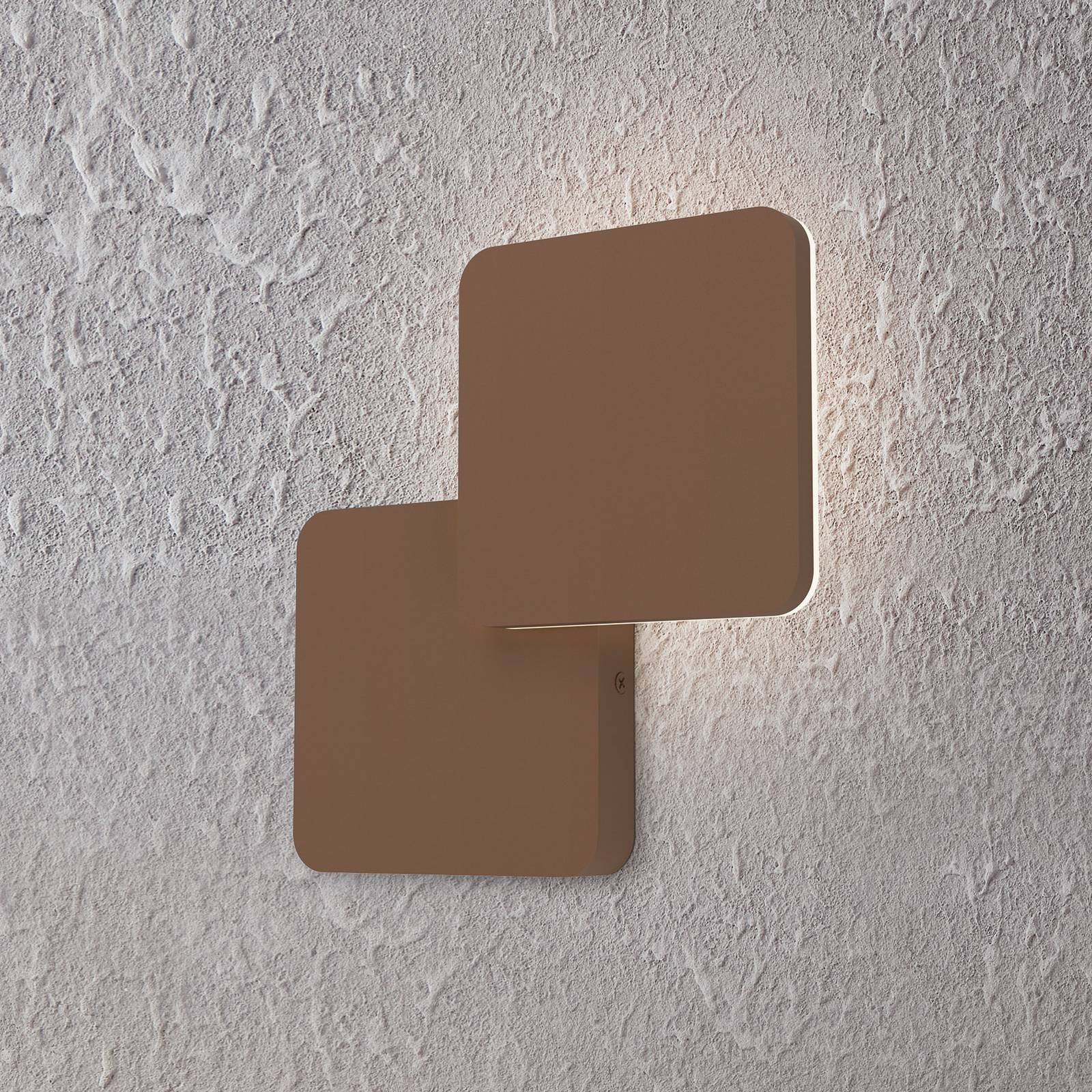 EGLO Applique d'extérieur LED Pedersano, couleur rouille, longueur 14 cm Métal