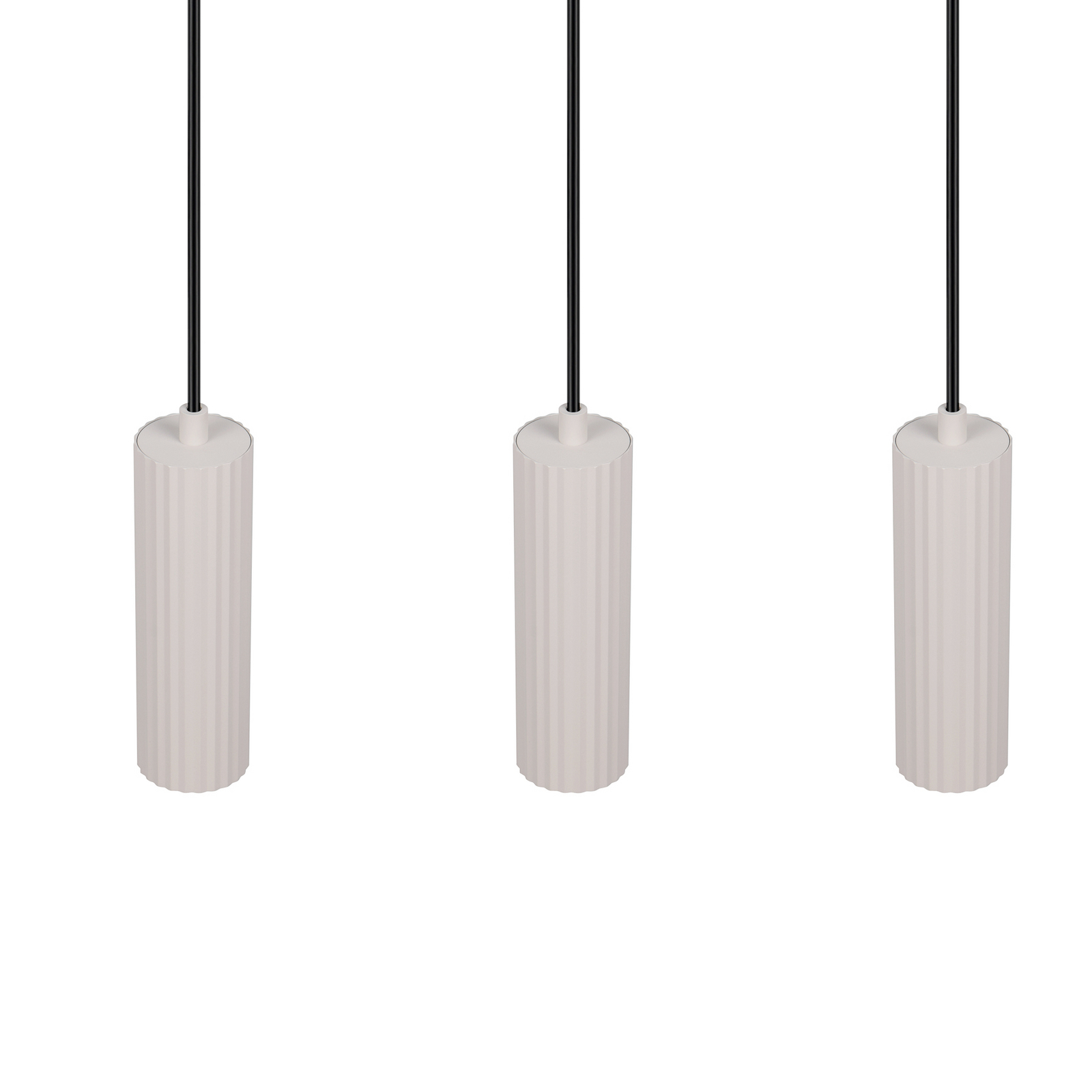 Hanglamp Soka, lichtgrijs, lengte 85 cm, metaal, 5-lamps. Hanglamp Soka, lichtgrijs, lengte 85 cm, metaal, 5-lamps.