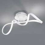 Candeeiro de teto LED Perugia com interrutor-regulador, branco