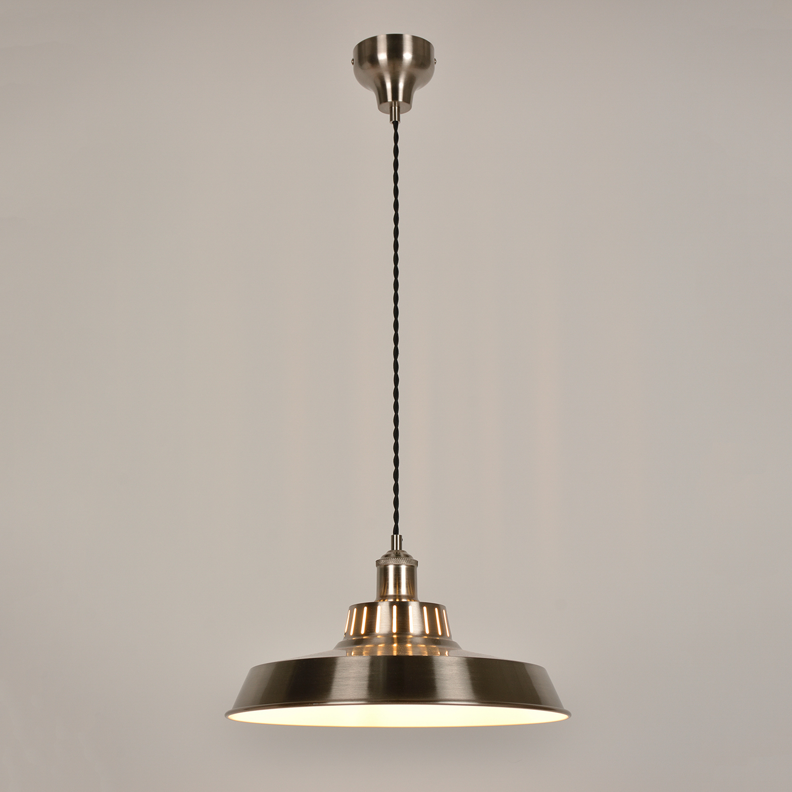 Lampada a sospensione Thelma color alluminio Ø 38 cm - COREP SAS Lampada a sospensione Thelma color alluminio Ø 38 cm - COREP SAS