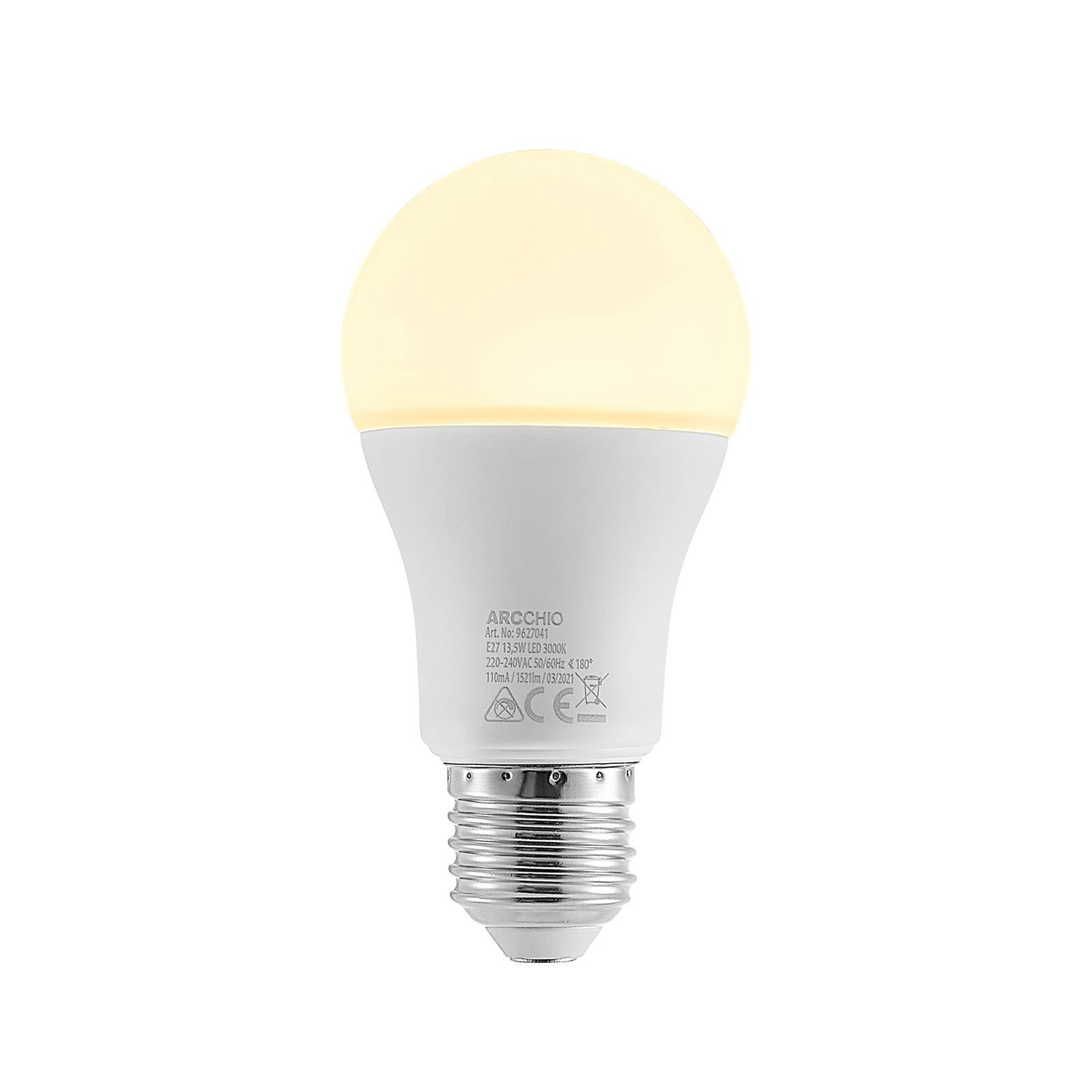 Arcchio LED-Leuchtmittel E27 A60 13,5W opal 3.000K 1521lm