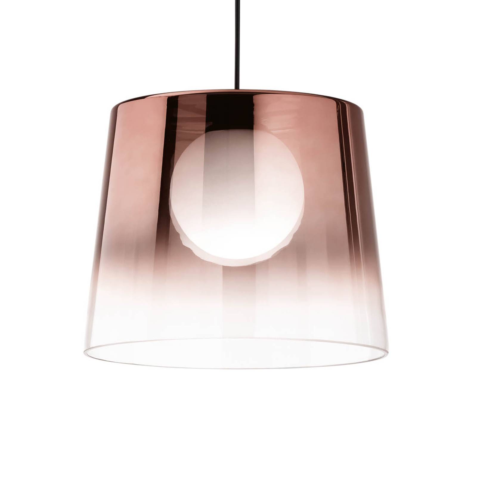 Ideallux ideal lux fade led függő lámpa réz-átlátszó
