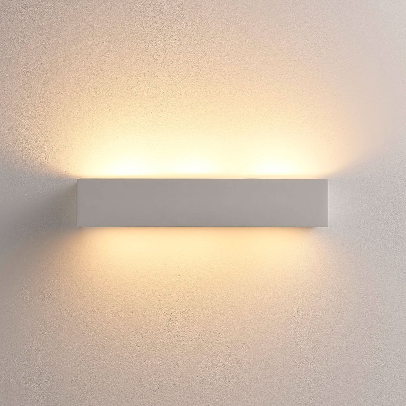 Arya - Aplique de pared LED de yeso blanco