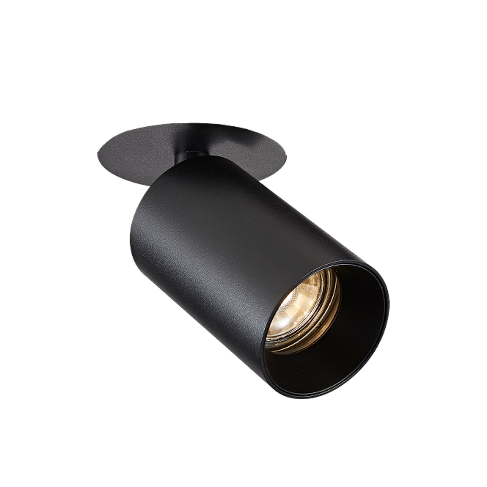 SpotOn Semi Swivelling Semi-Recessed Spotlight, black – Antidark