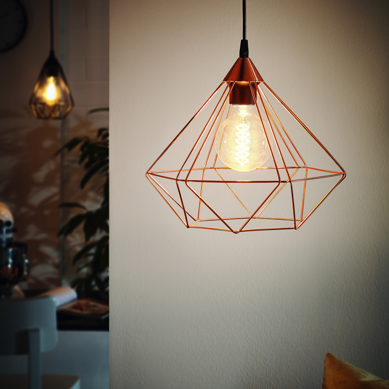 Κρεμαστό φωτιστικό Tarbes, μονόφωτο, 32.5cm, χαλκός Κρεμαστό φωτιστικό Tarbes, μονόφωτο, 32.5cm, χαλκός