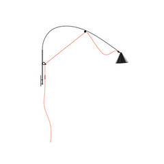 midgard LED fali lámpa AYNO L, fekete/narancs, 2,700 K 130 cm
