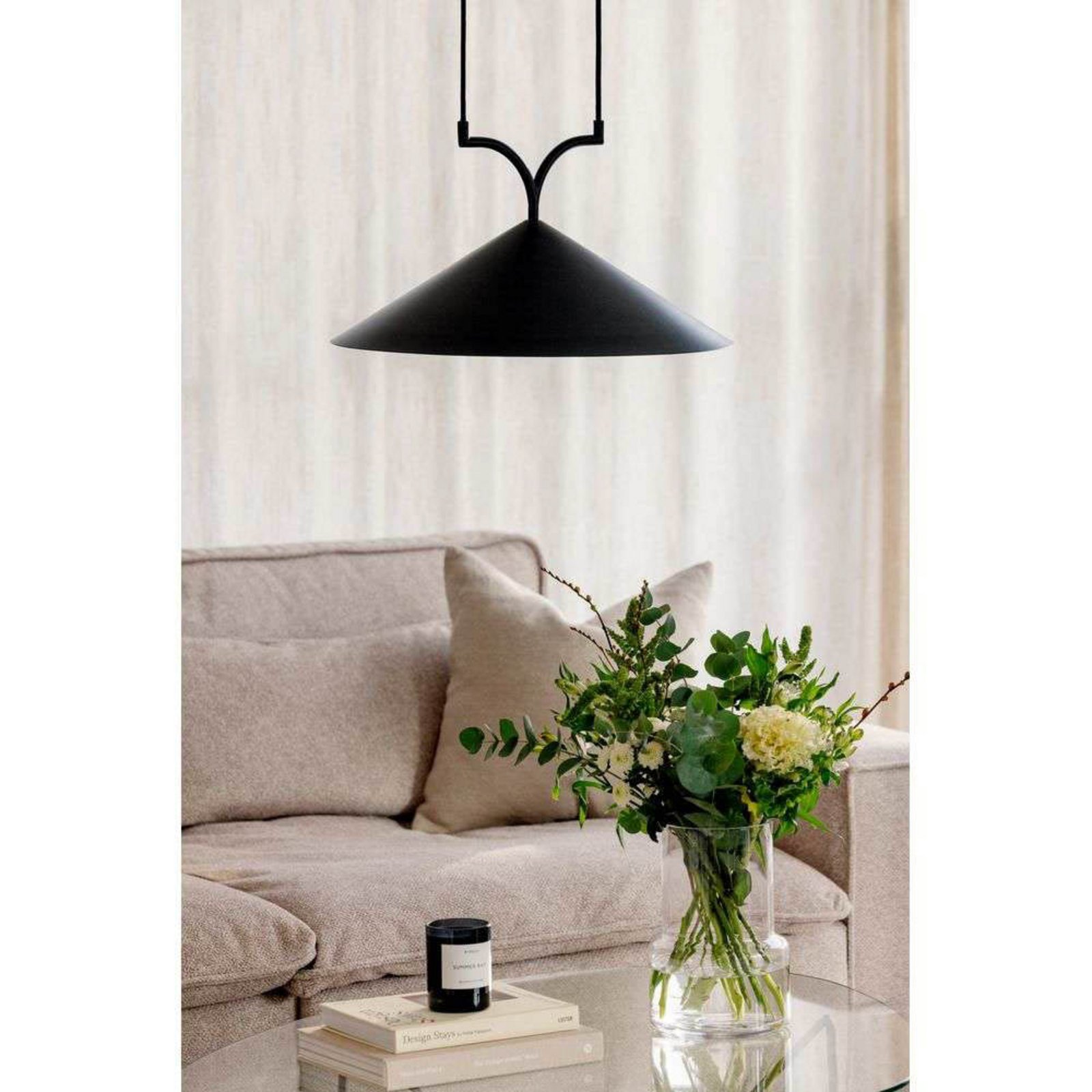 Curve 50 Lustră Pendul Black - Globen Lighting