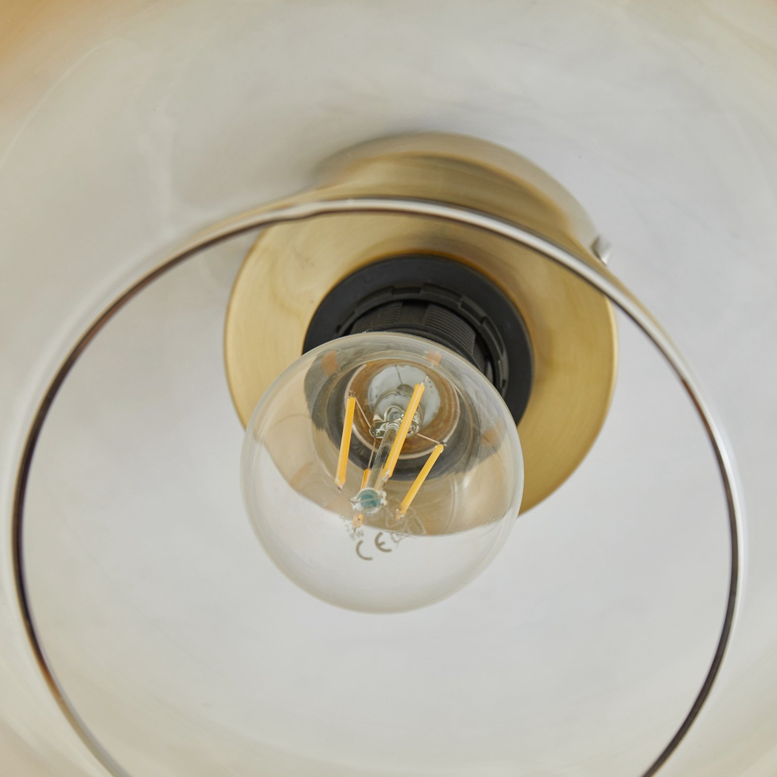 Hildur Deckenlampe Ø 28,5 cm amber Glas - Lindby