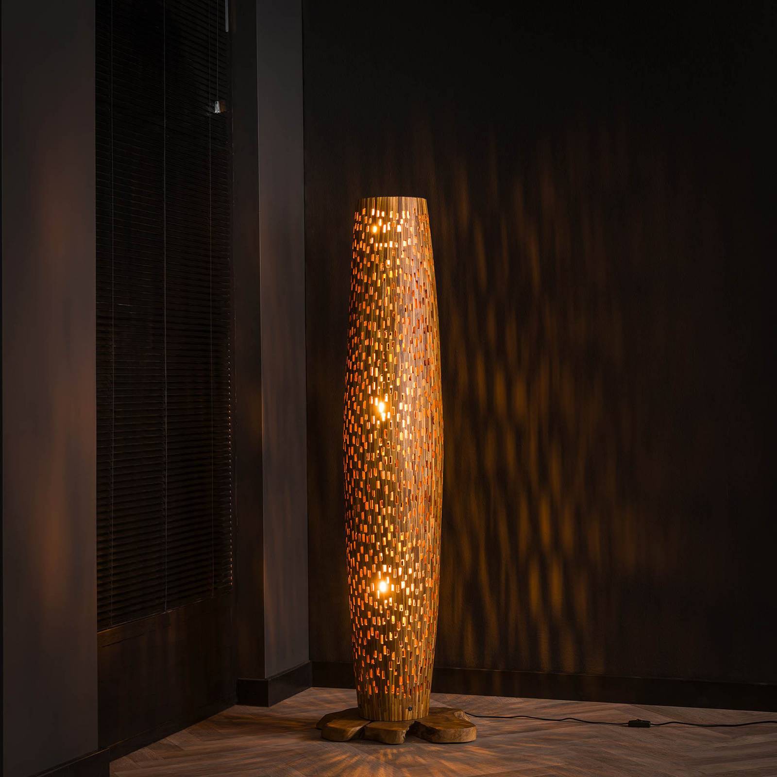 Zijlstra Vloerlamp Baronno, hoogte 145 cm, teak, E27