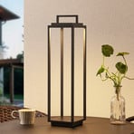 Lucande Lampada da esterno Elaja, nera, batteria ricaricabile, USB,