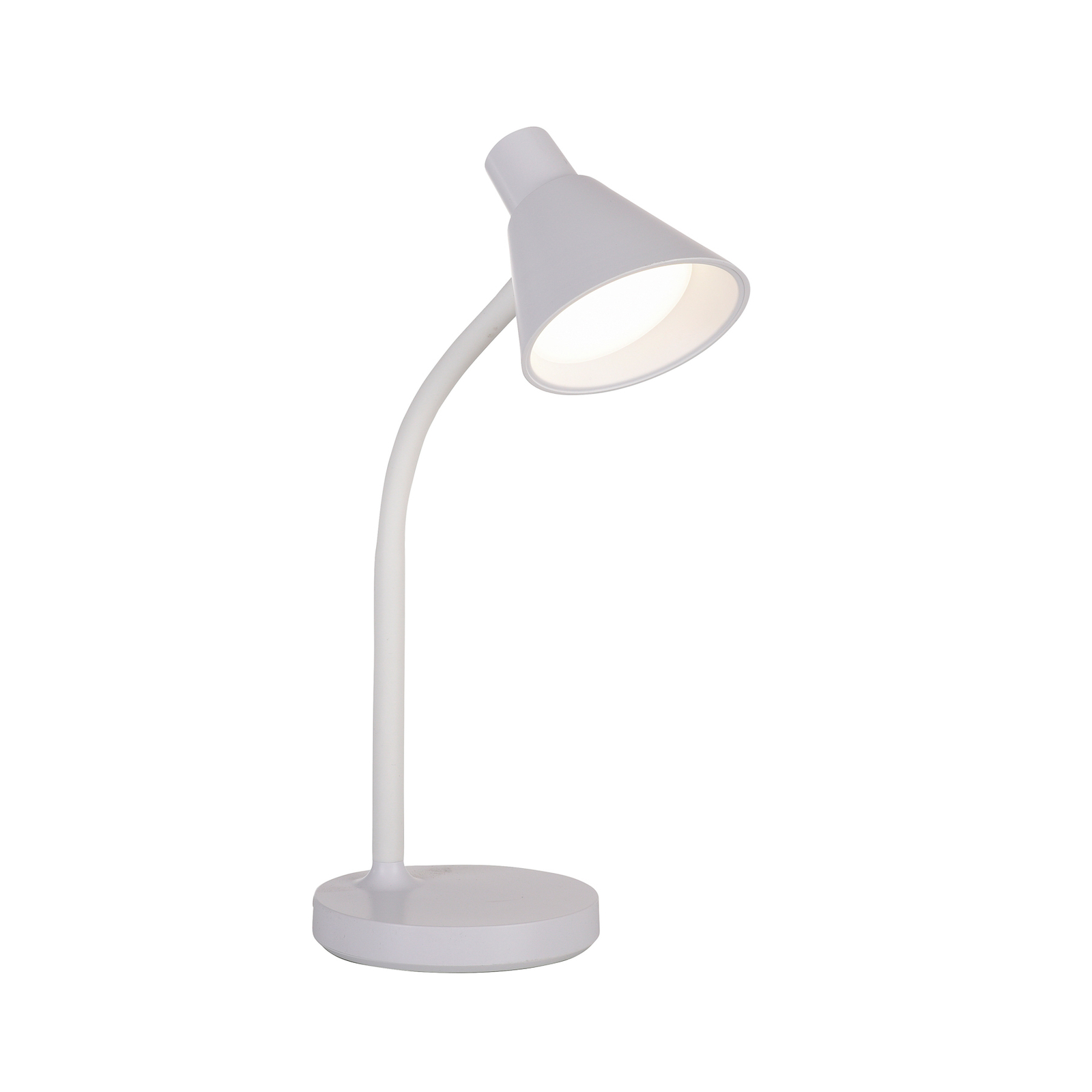 JUST LIGHT. LED stolová lampa Pixie, plast, biela