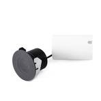 LED recessed spotlight Grund, black, Ø 8 cm, aluminium/stainless steel