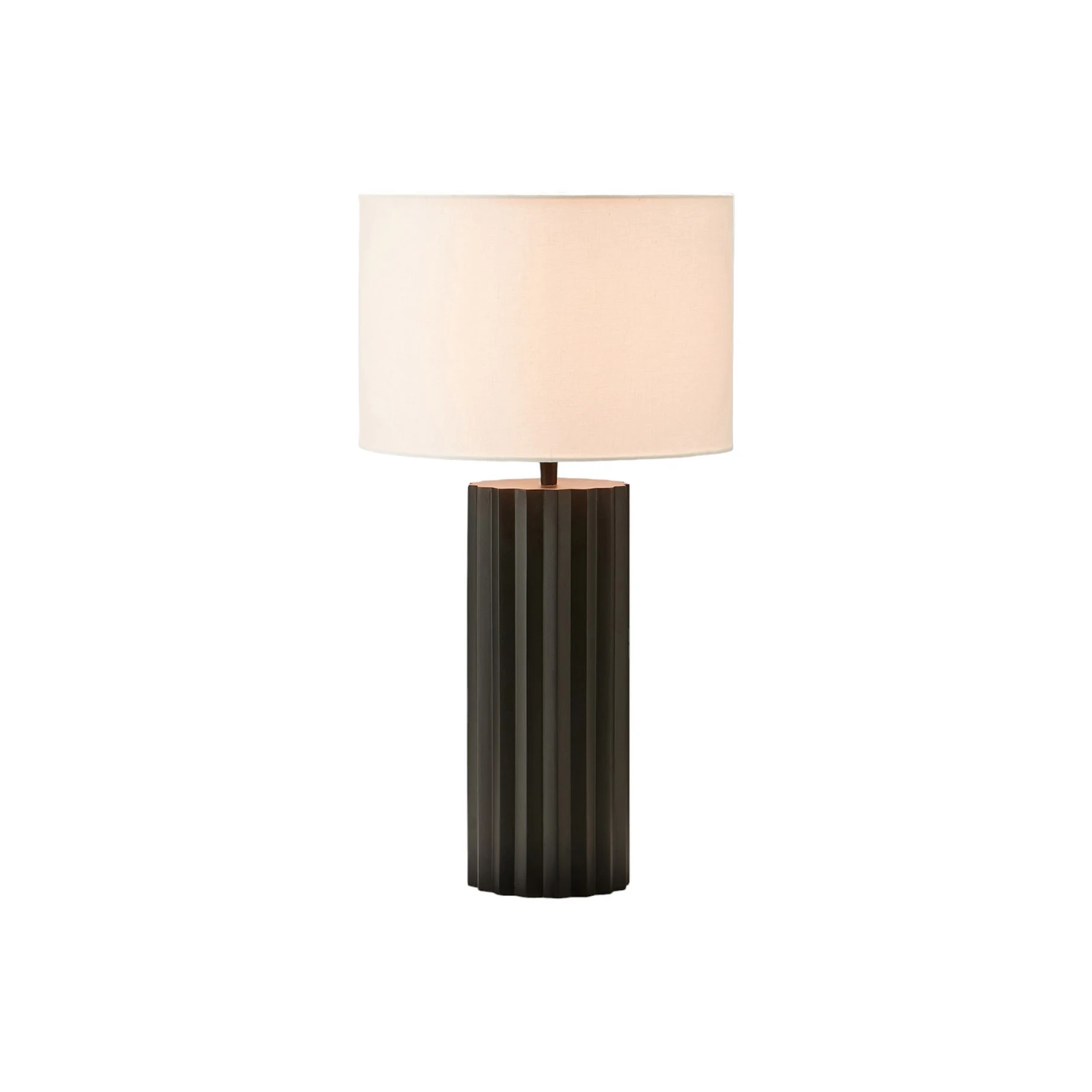 Bordlampe Hashira med stoffskjerm, svart