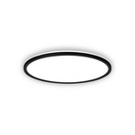 Lámpara LED de techo Shallow, negra, Ø 24 cm, IP44, plástico