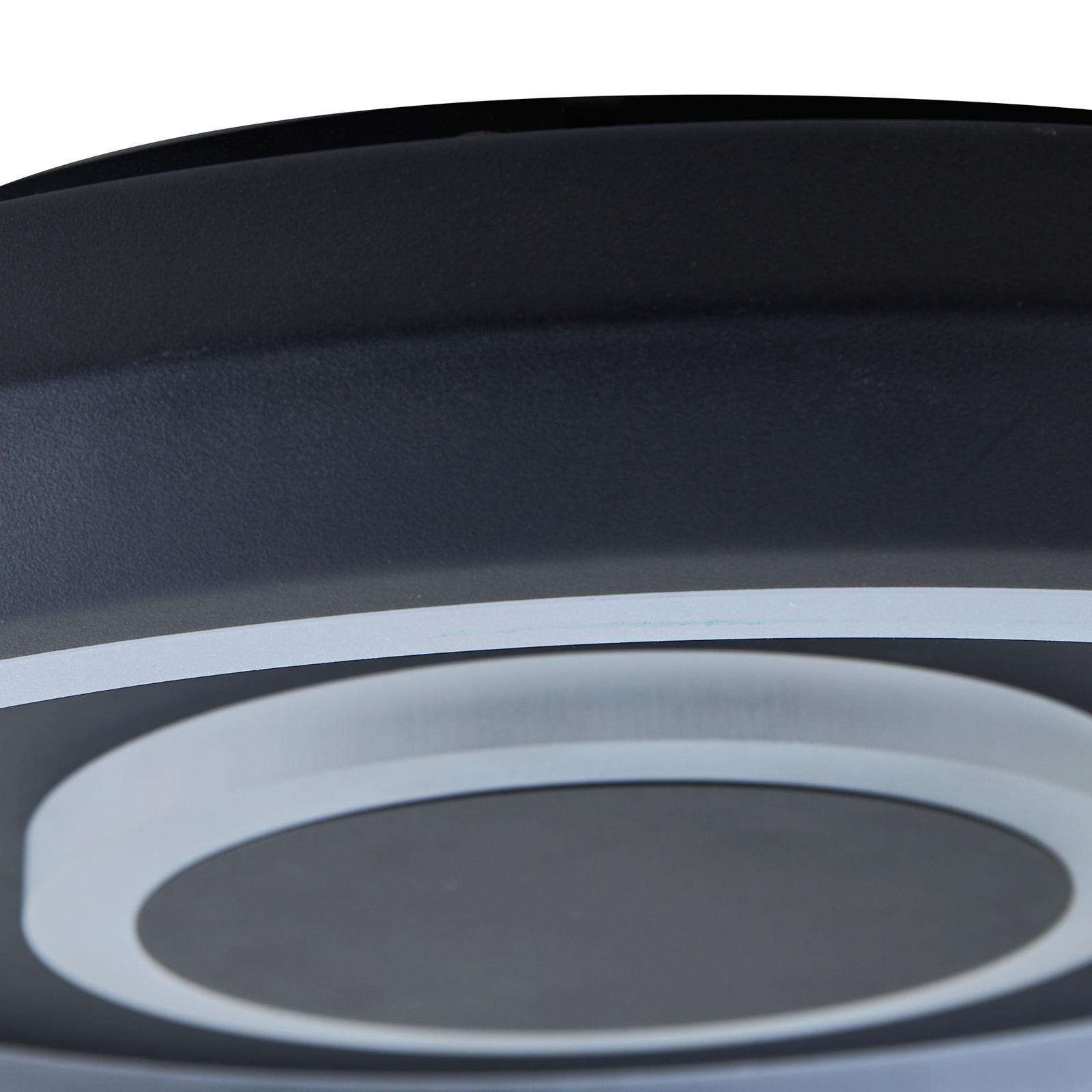 Lindby Smart Lynden LED stropné svietidlo Ø48cm čierne RGB Tuya