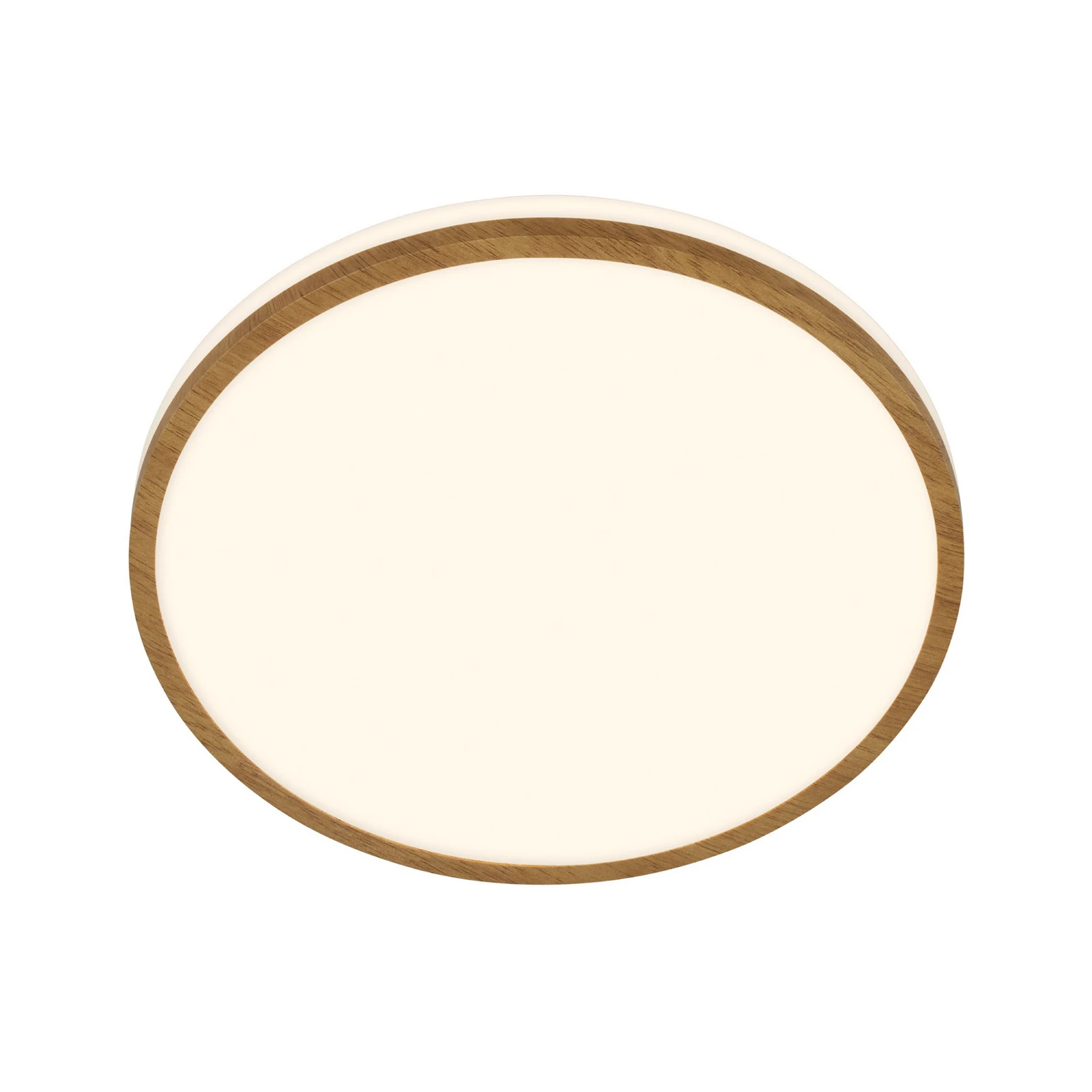 LED ceiling light Acorus, Ø 28 cm, white/wood colour, IP44