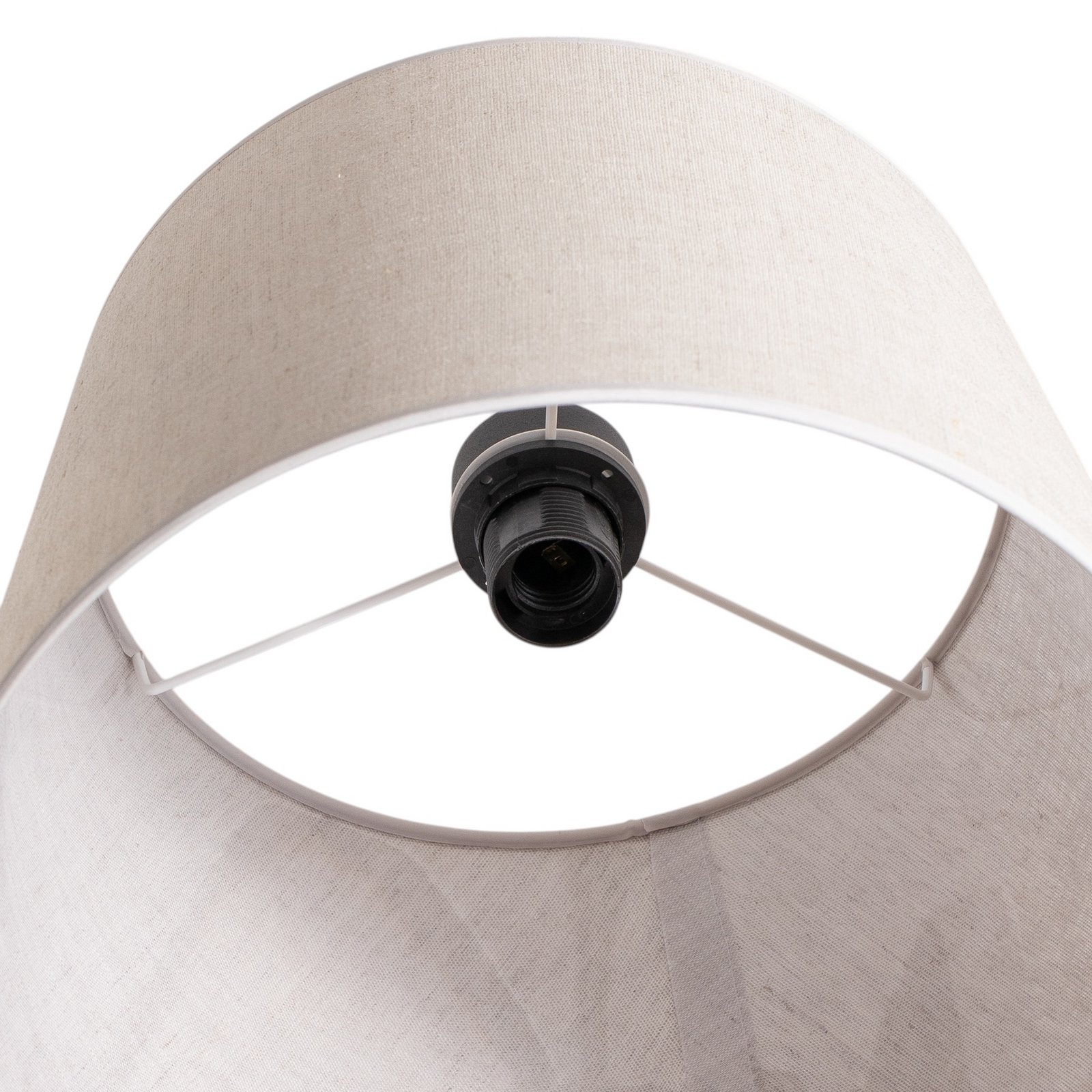 Ascot pendellampe, beige, Ø 38 cm, stof, decentraliseret