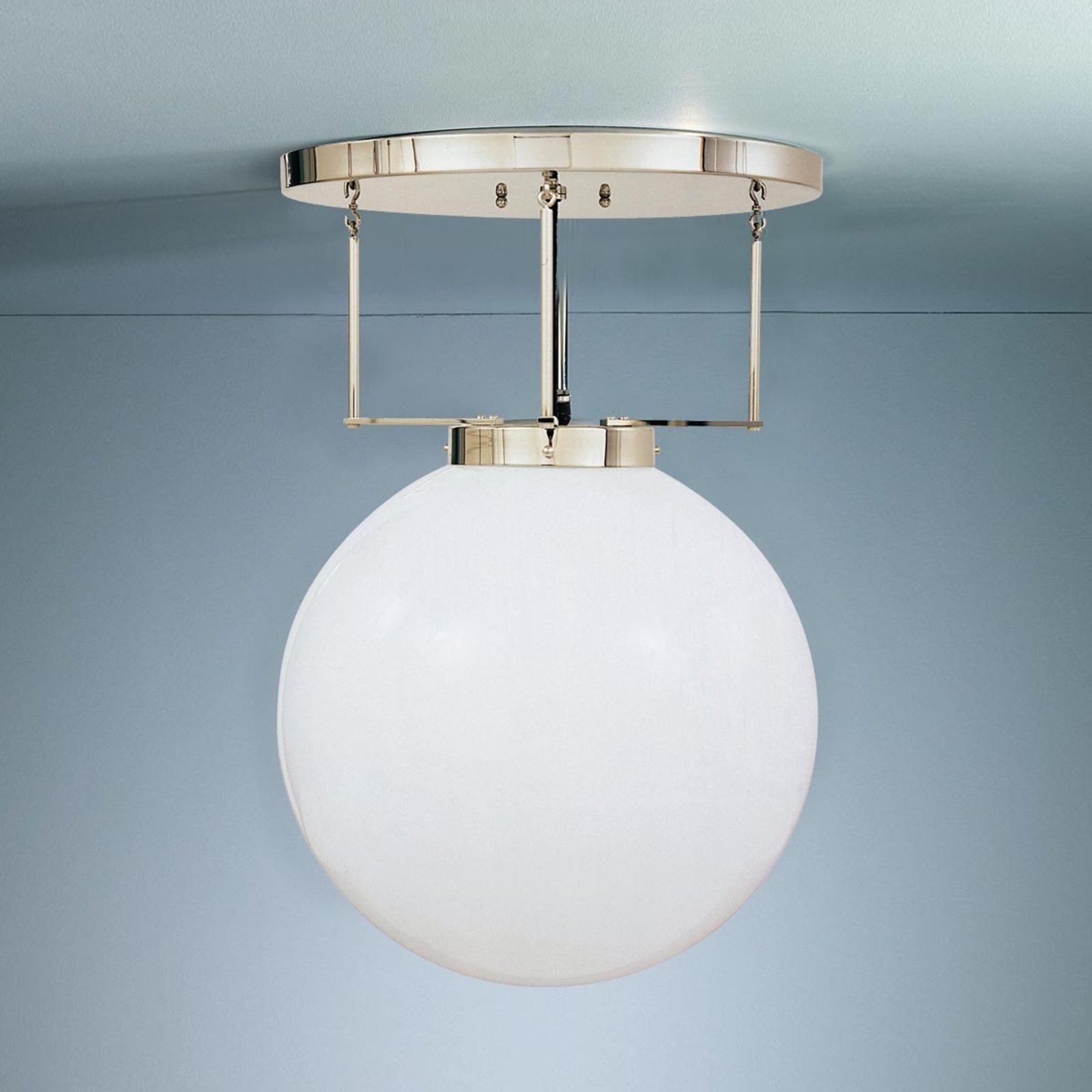 Plafondlamp van messing in Bauhaus-stijl, 35 cm
