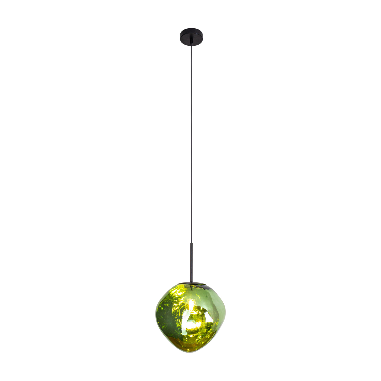 Canopus hanglamp, groen, Ø 28 cm, glas, E27