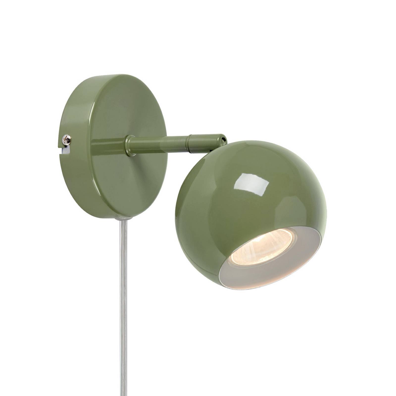 Wandlampe Pop, grün, Breite 10 cm, Metall