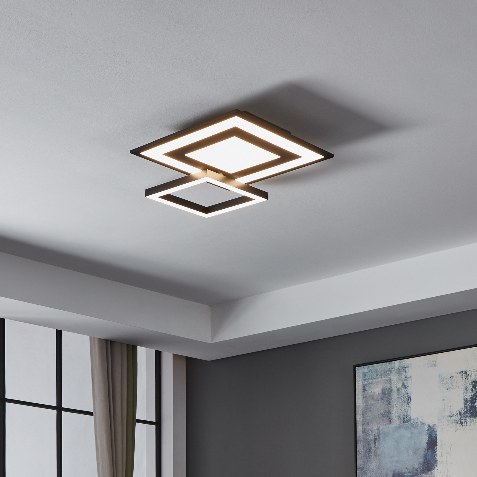 EGLO connect Savatarila-Z LED griestu lampa melna