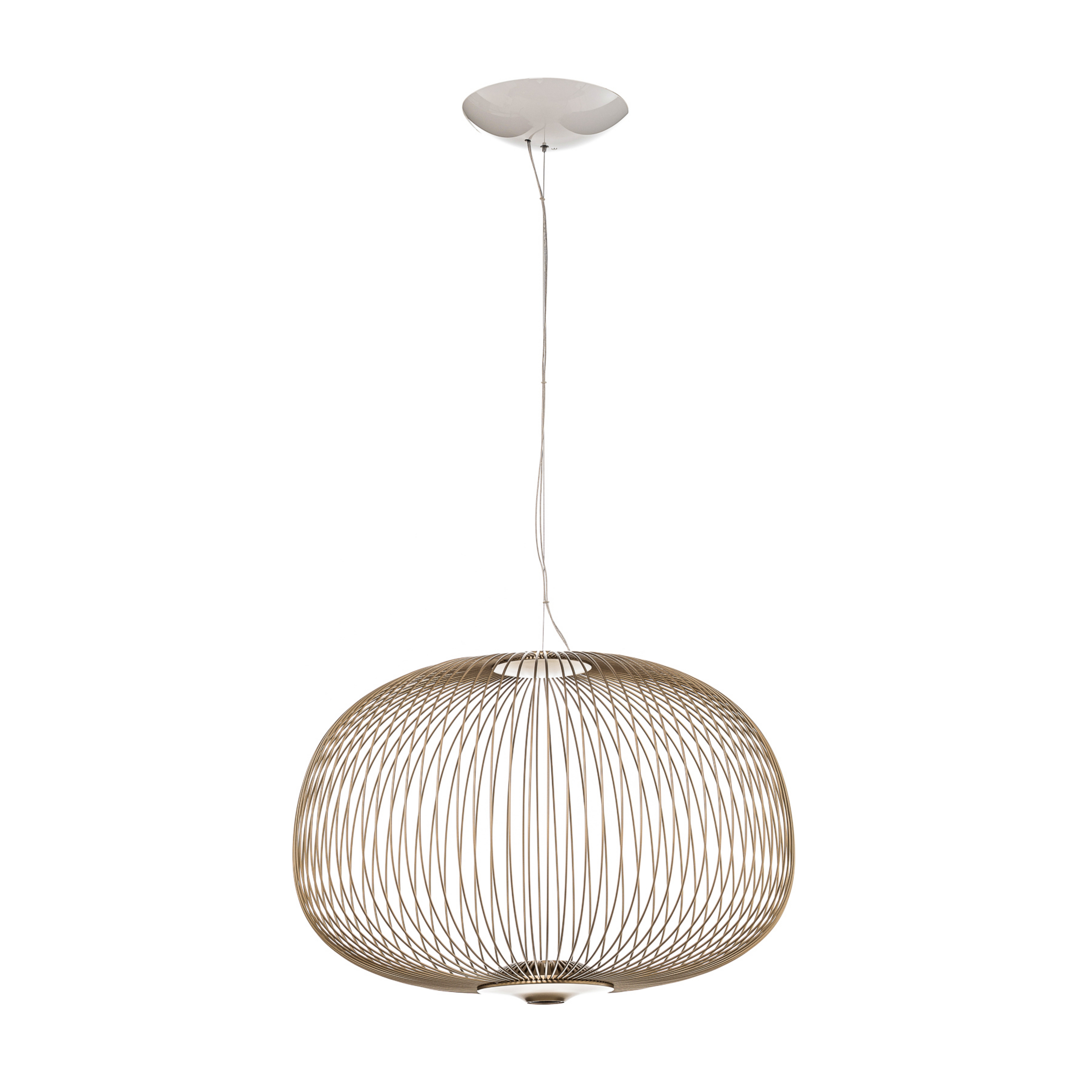 Spokes 3 MyLight LED hanging light, gold - Foscarini