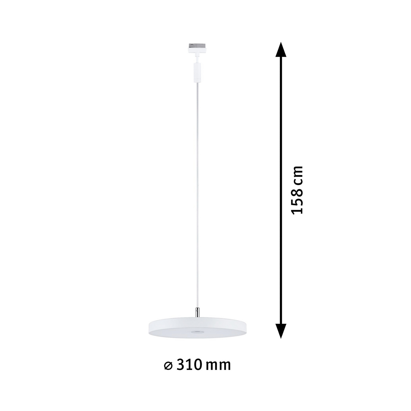 Paulmann URail Lampă suspendată LED Hildor, alb semnal, 4.000K