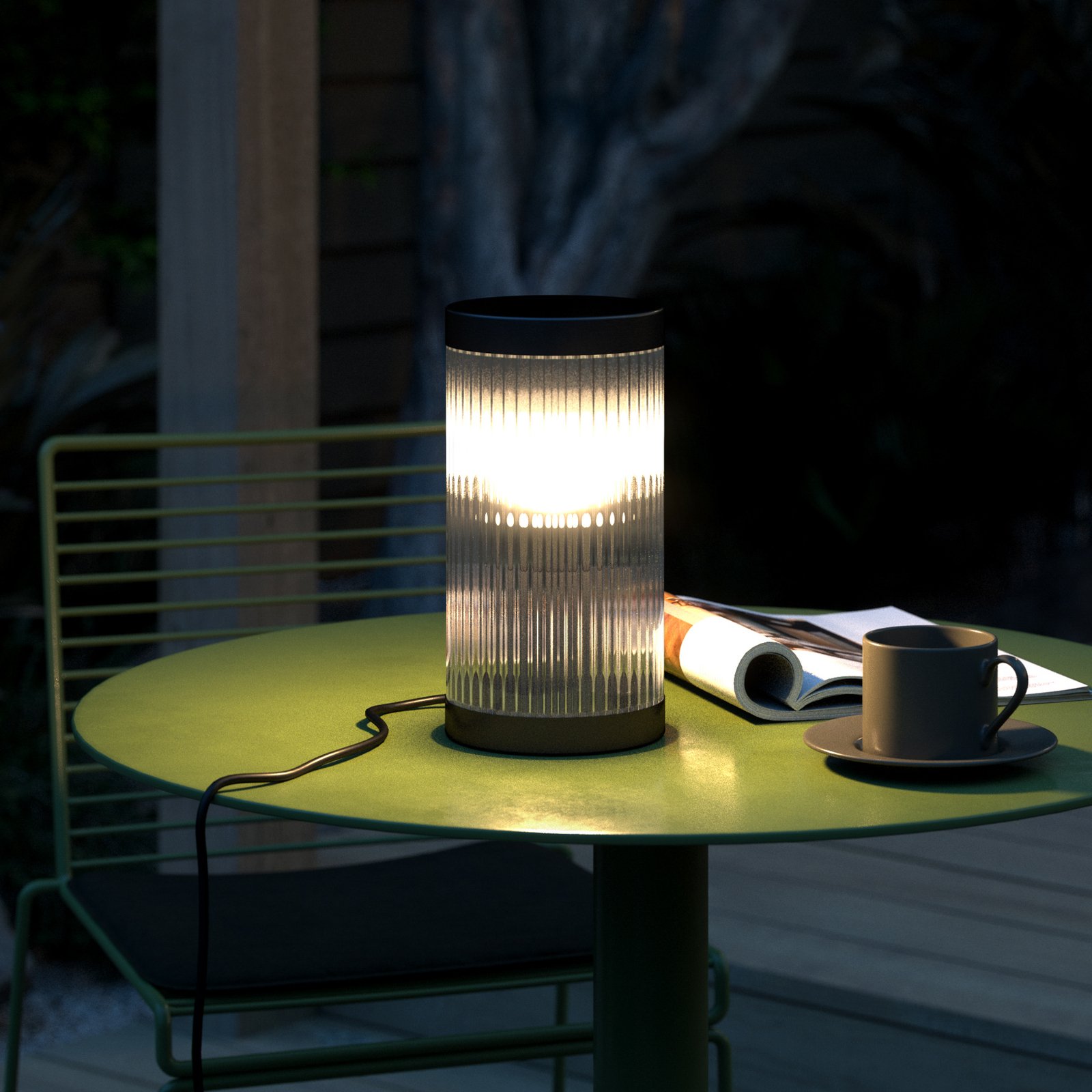 Tischlampe Coupar für den Außenbereich, Höhe 25 cm