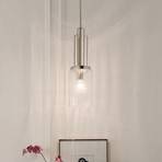 Kimrose hanglamp, 1-lamp, gepolijst nikkel