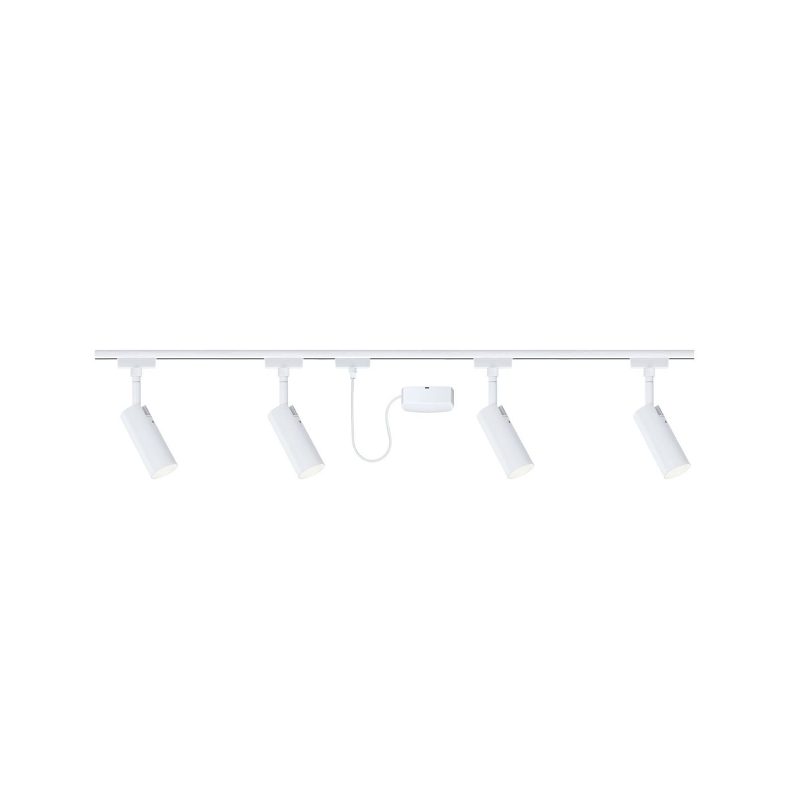 Set Paulmann URail Tubo, alb, 4 becuri, alimentare prin cablu