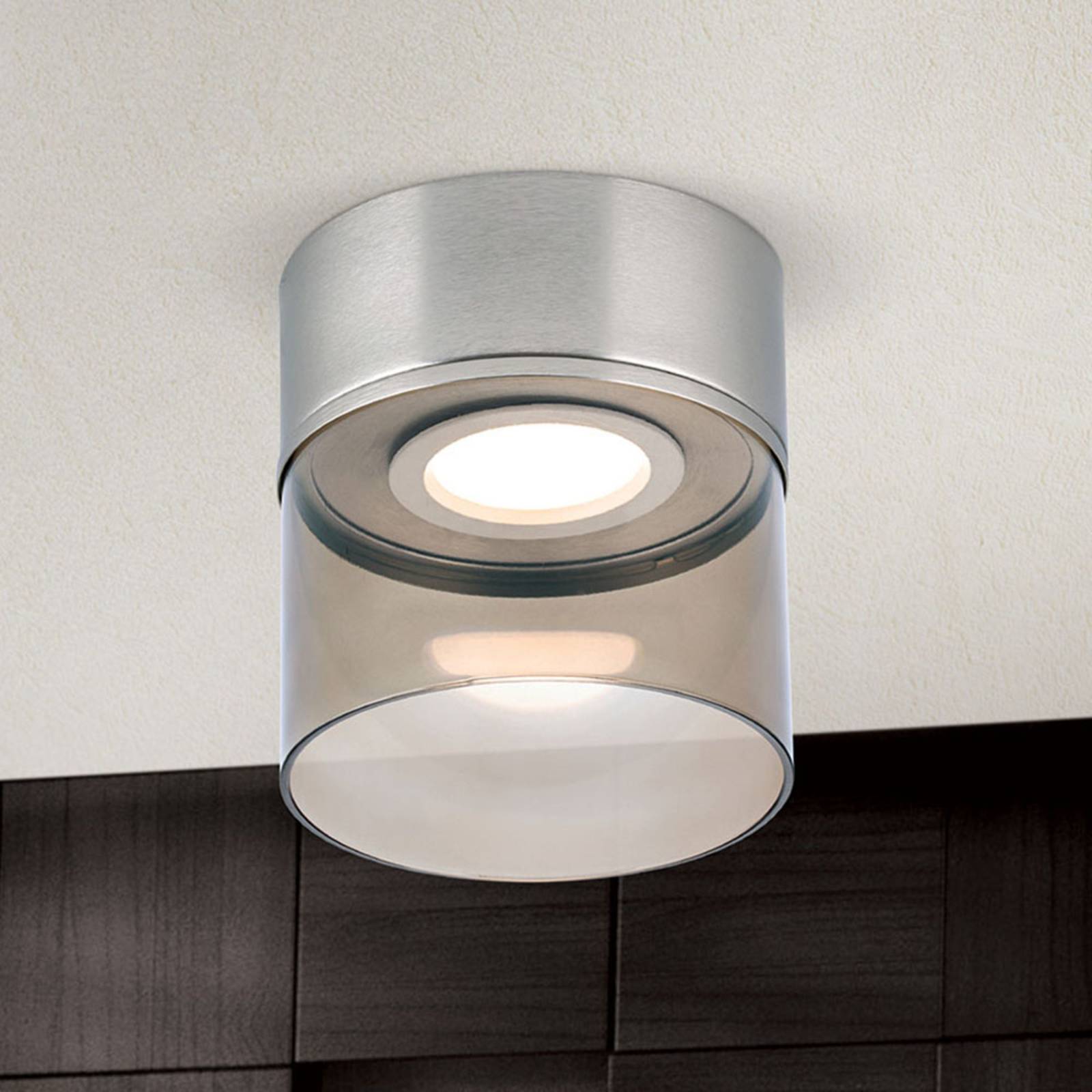 Lampa sufitowa LED Francis nikiel matowy Ø 15 cm