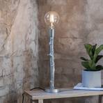 Lampe à poser Ramo, couleur argent, métal, hauteur 53 cm