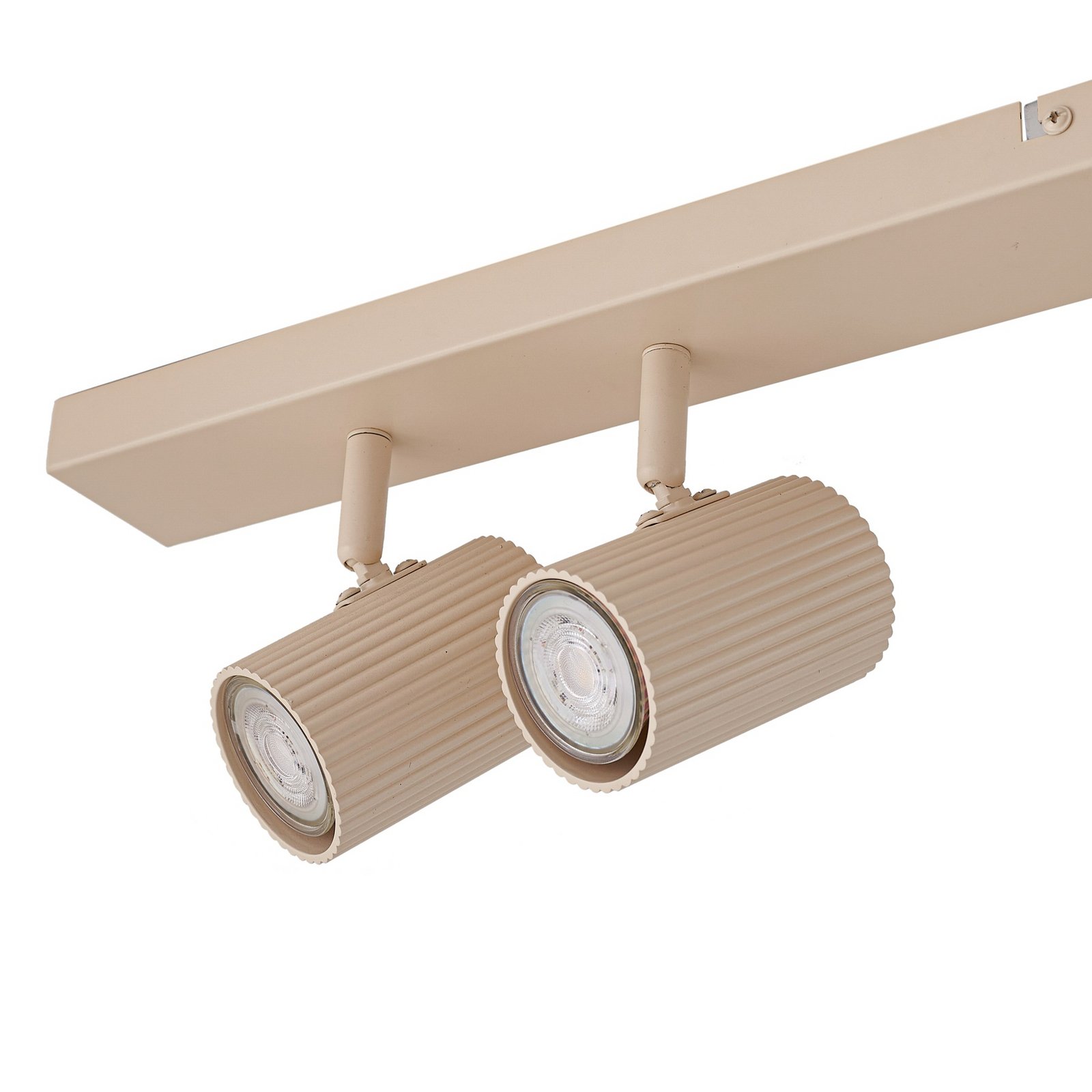 Lindby Faretti da soffitto Kardis, beige, a 6 luci, metallo, GU10 Lindby Faretti da soffitto Kardis, beige, a 6 luci, metallo, GU10