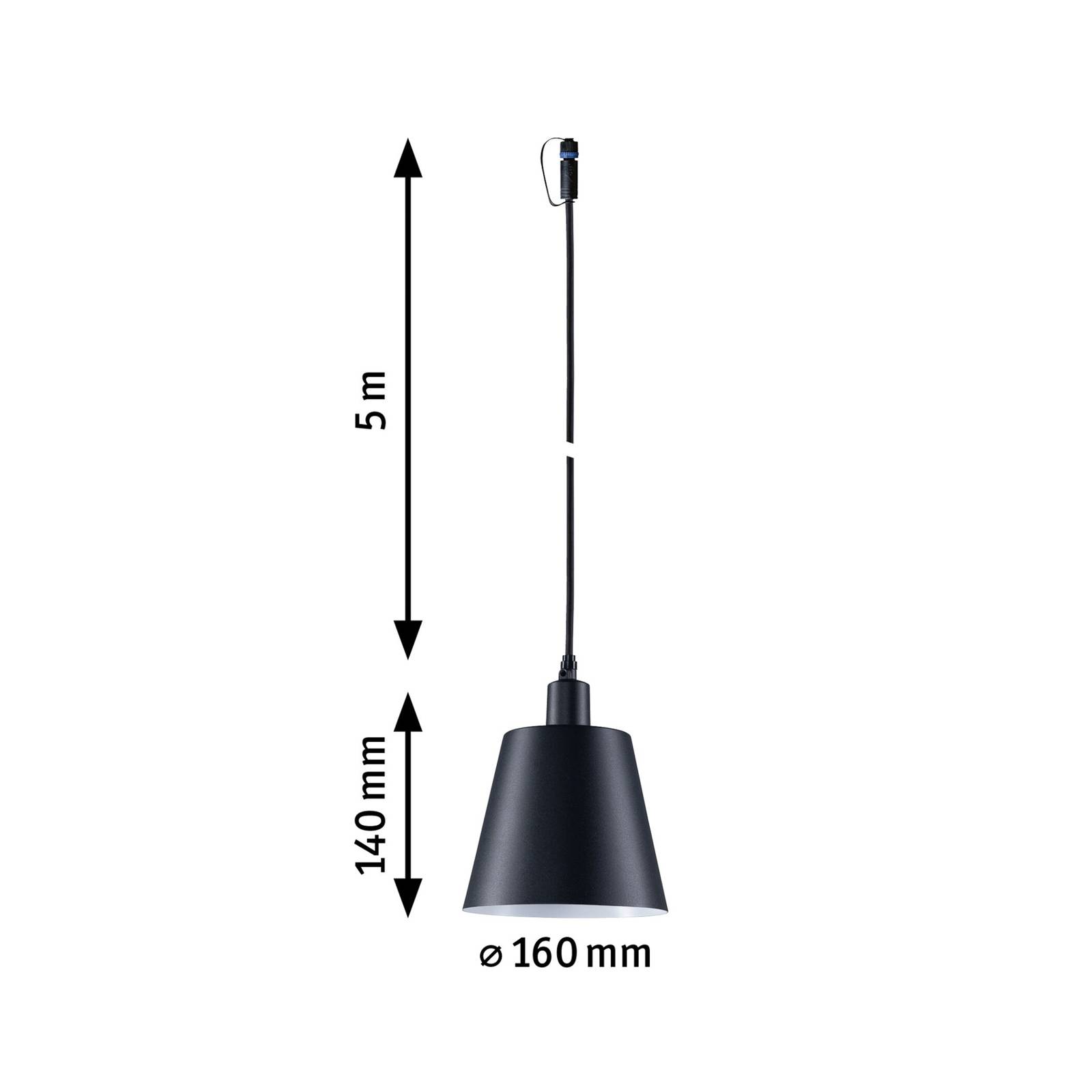 Paulmann Plug & Shine LED-pendellampe Kofia E14 aluminium