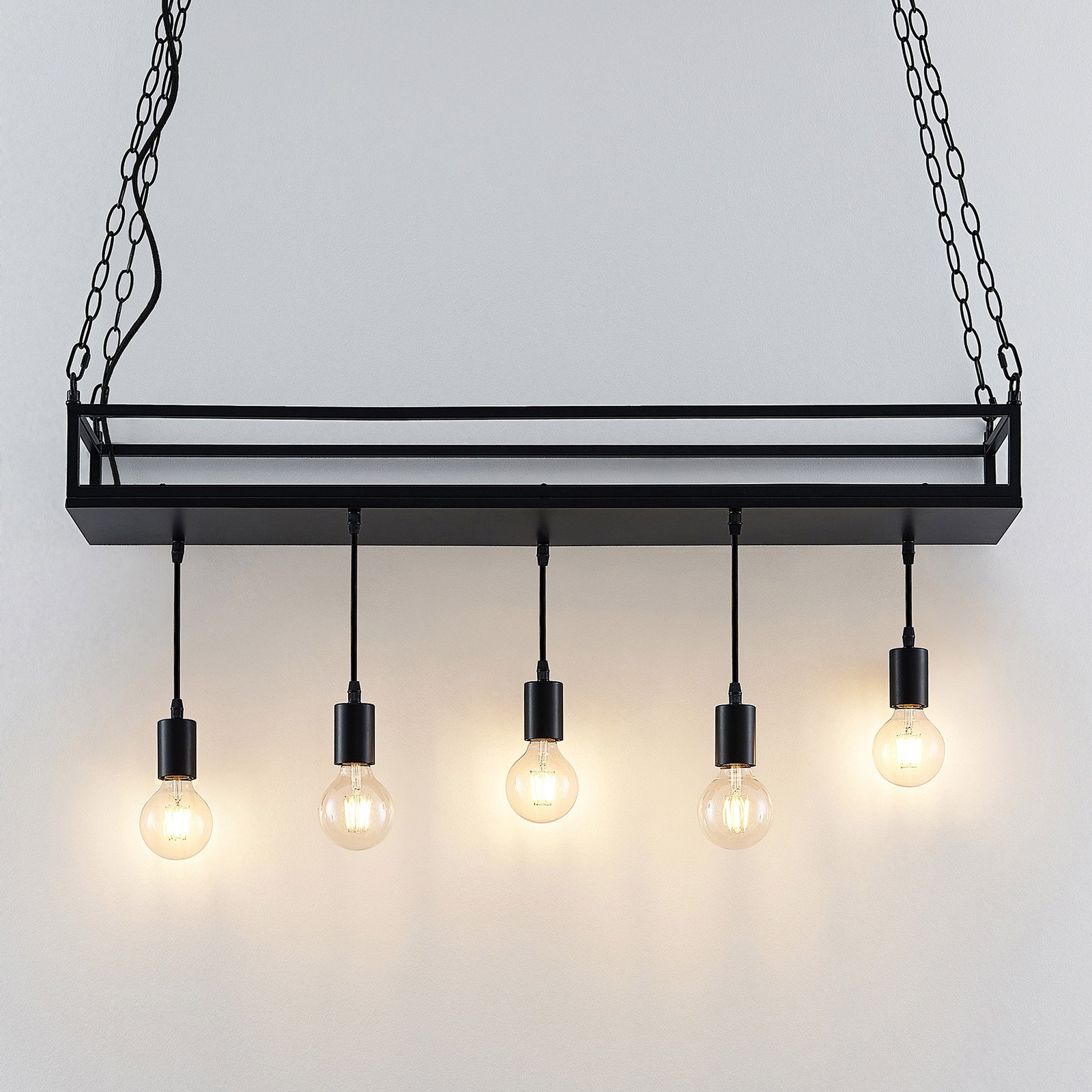 Kirista 5 Candeeiro Suspenso Black - Lindby