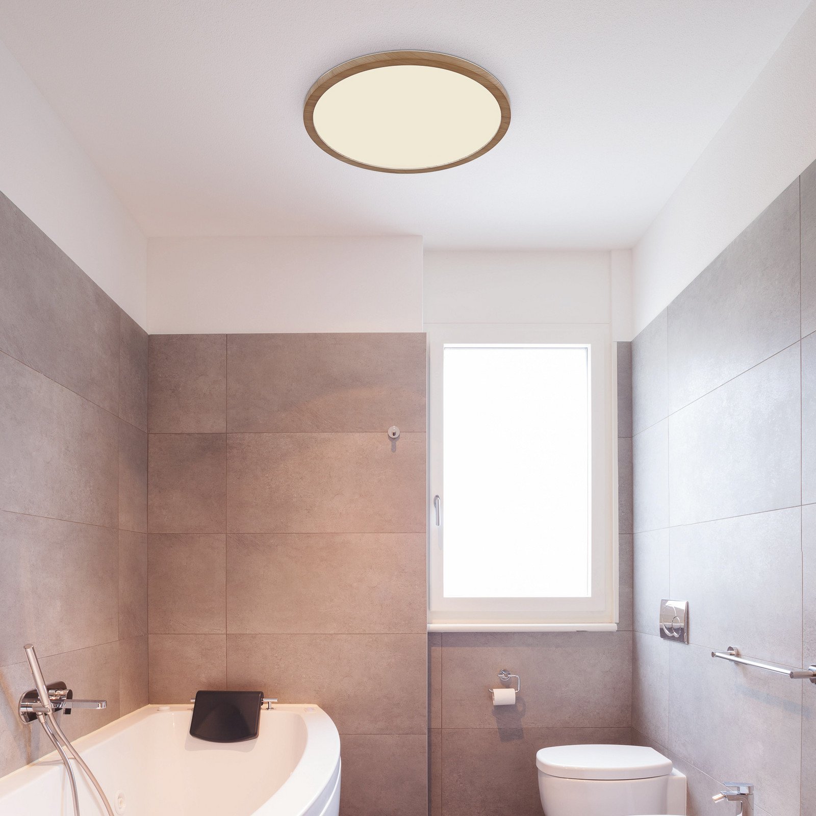 Sapana plafonieră LED Ø 295 cm aspect de lemn