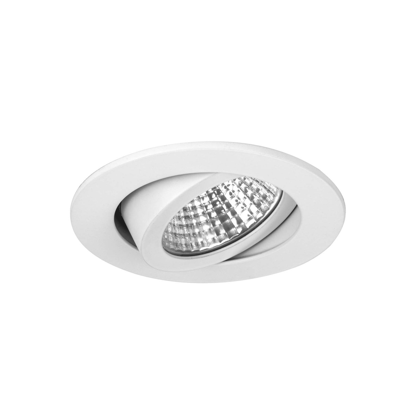 BRUMBERG LED recessed spotlight Seven-R, 2,700 K, white matt, aluminium