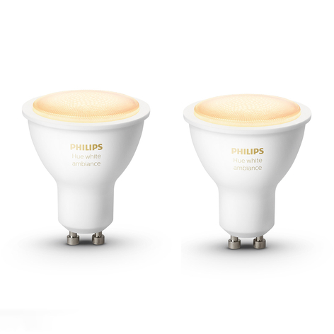 Philips Hue White Ambiance 5 W GU10 LED, 2er-Set