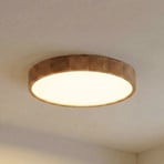 Cleo ceiling light, Ø 57.5 cm, 5-bulb, oak wood, E27