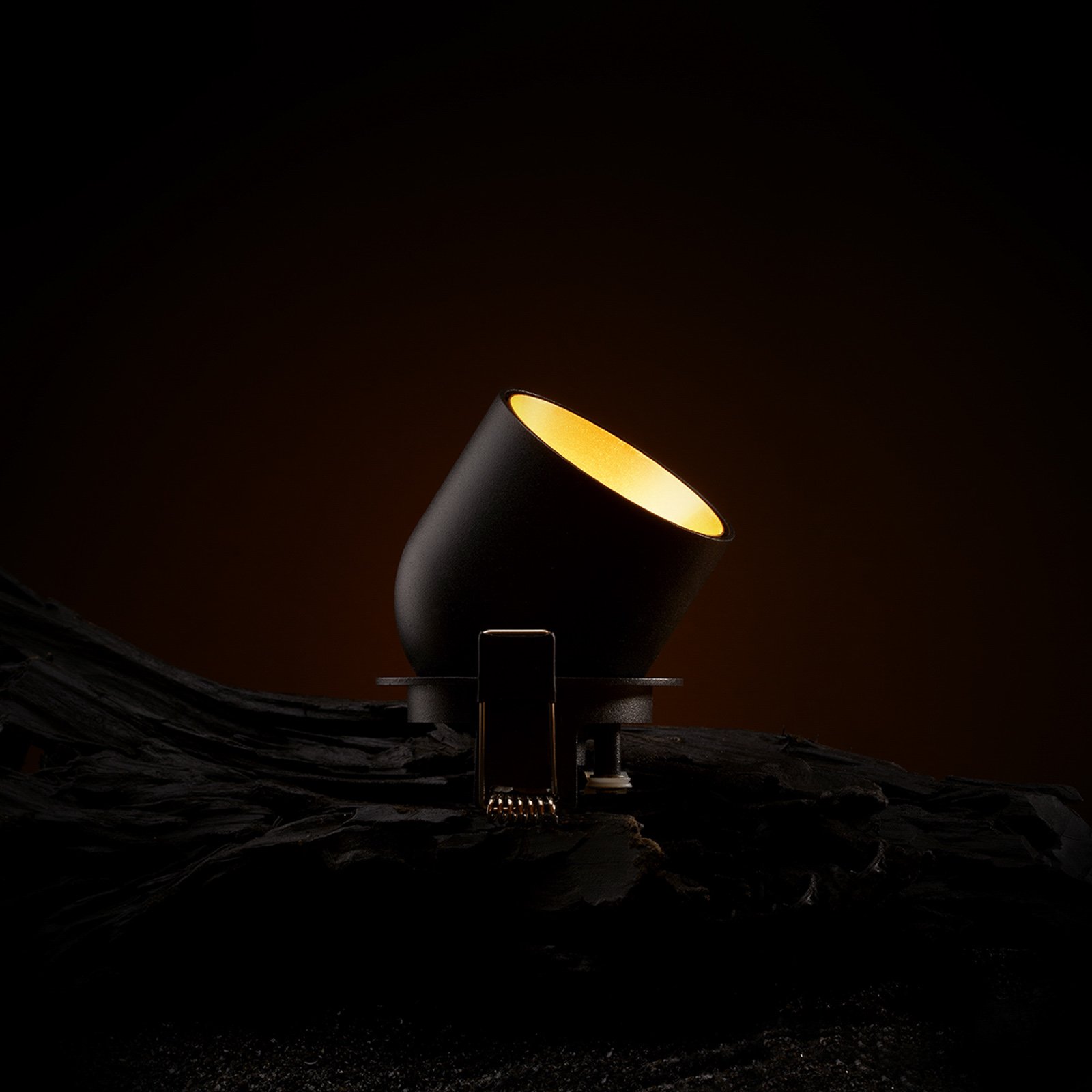 SLC Cup downlight encastré LED noir/doré 3 000 K