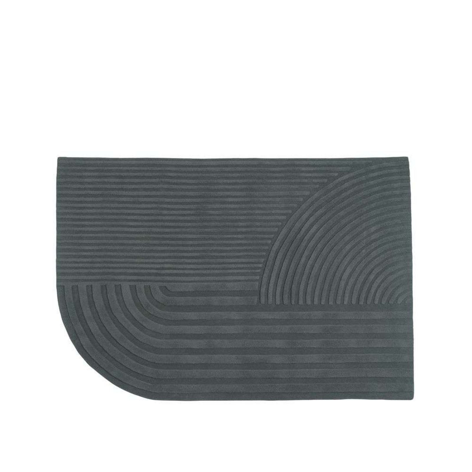 Relevo Rug 170x240 Burnt Dark Green - Muuto