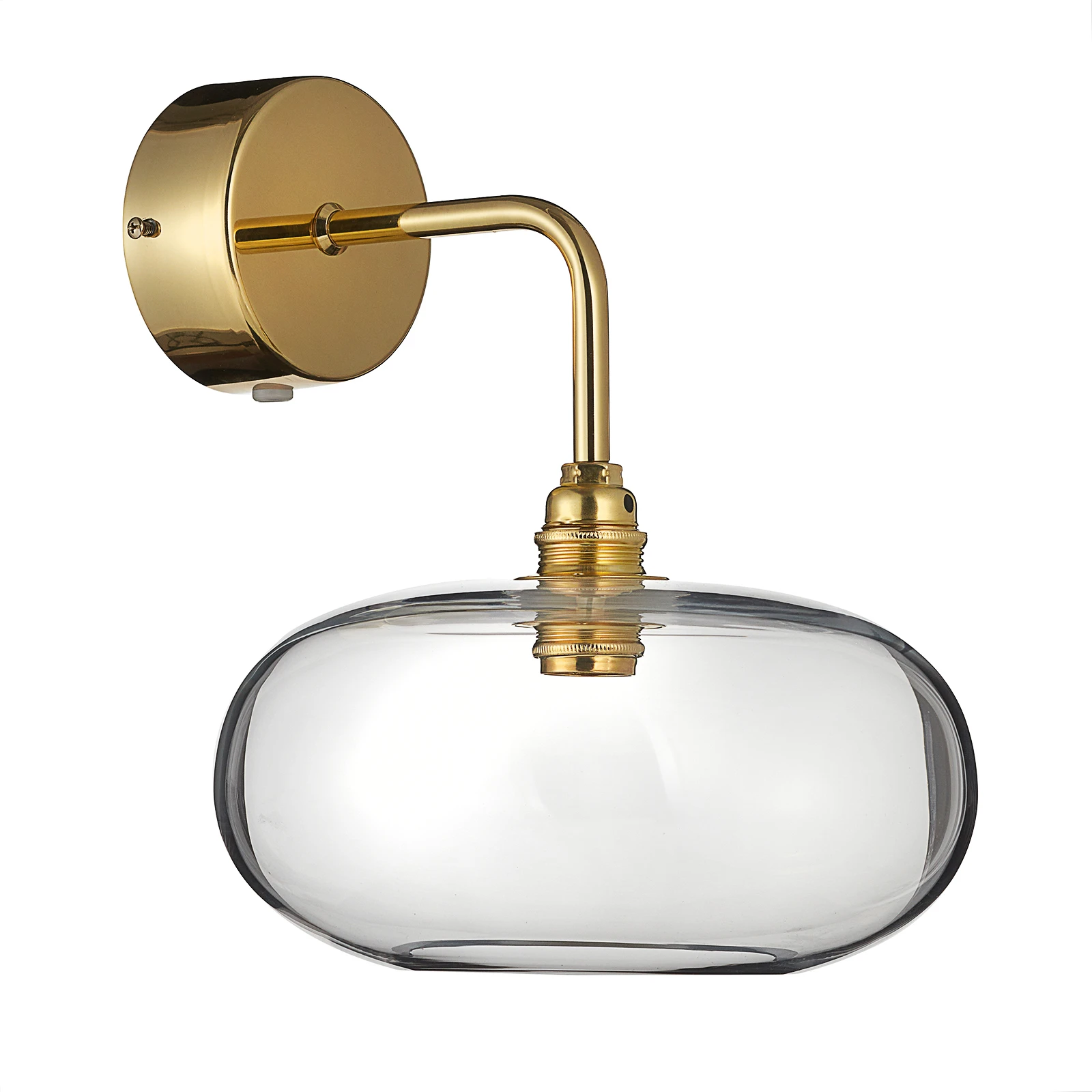 EBB & FLOW Horizon Arm zidna lampa zlatna/prozirna Ø 21 cm